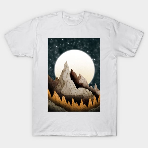 The Mountainous Outcrop T-Shirt by Swadeillustrations